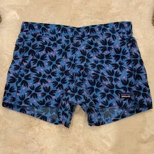 Patagonia Girls Pollen Confetti Small Baggies Shorts Lightweight Pull On 12